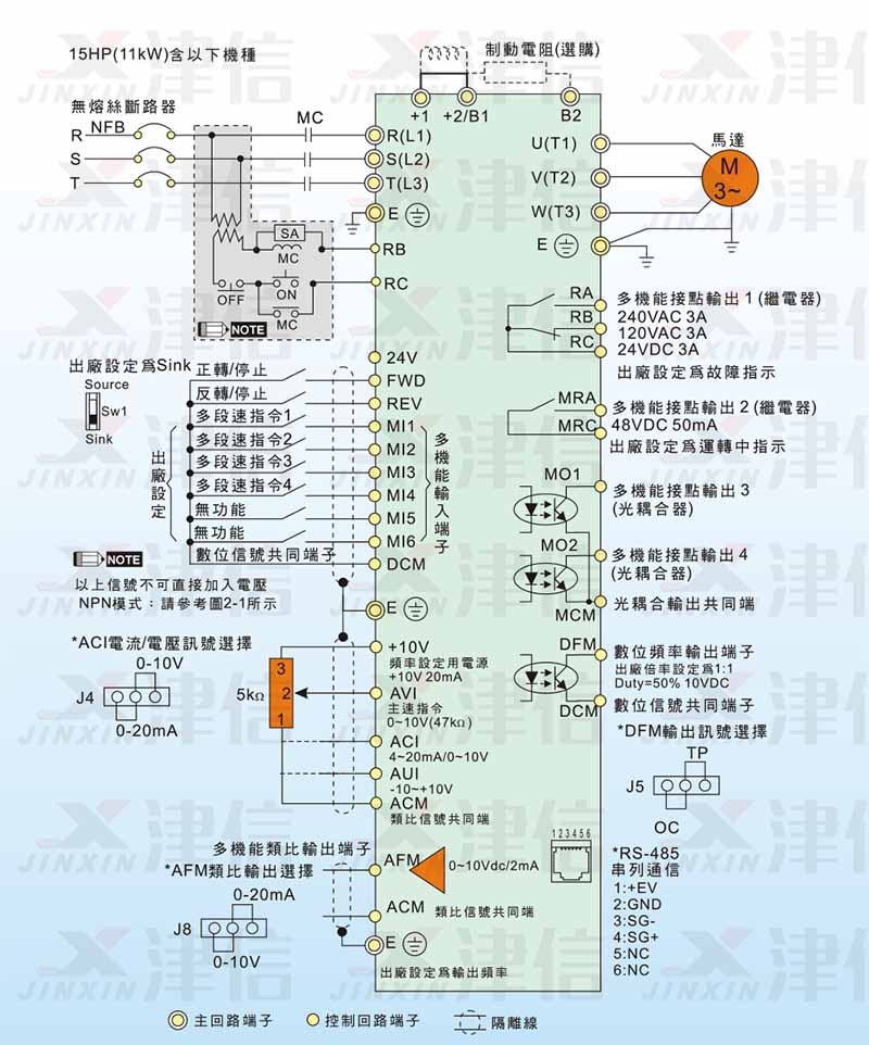 台达变频器接线图大全-台达vfd全系列变频器接线图